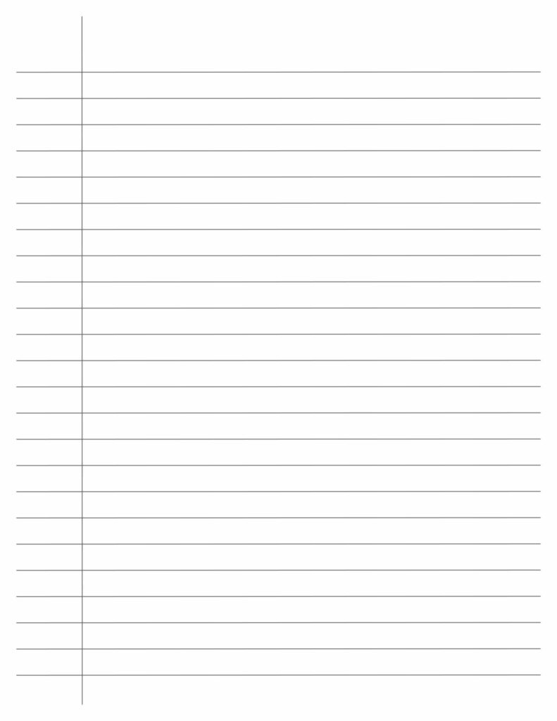 Blank Lined Paper