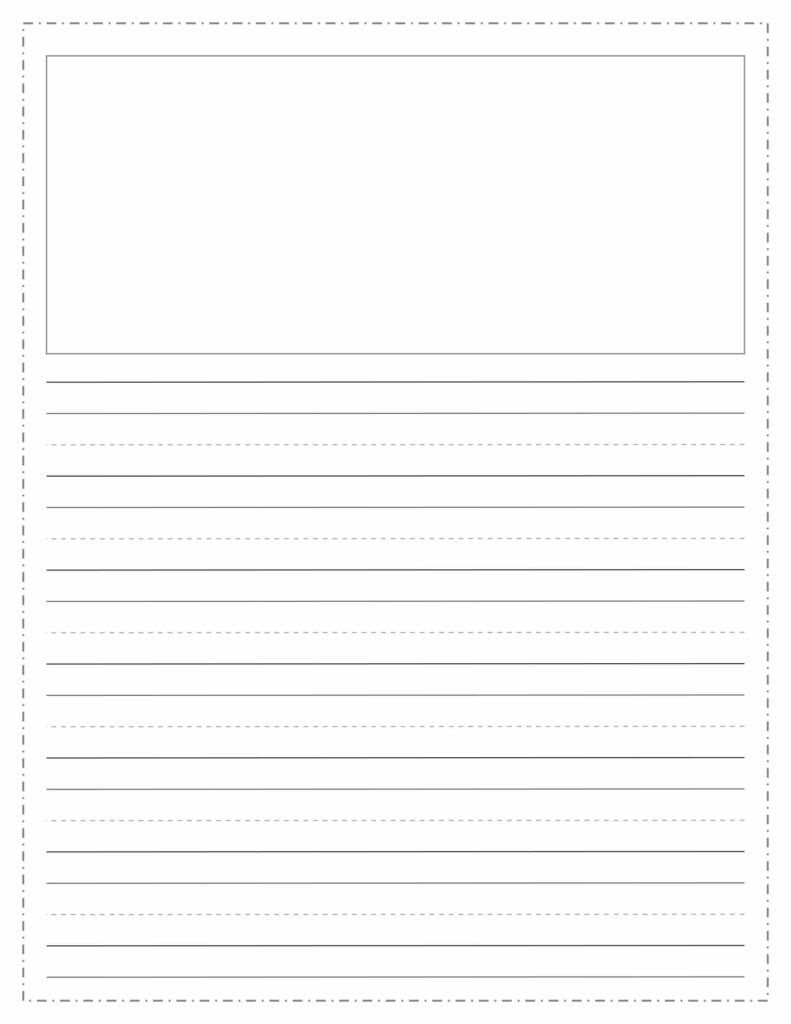 Lined Paper with Picture Box