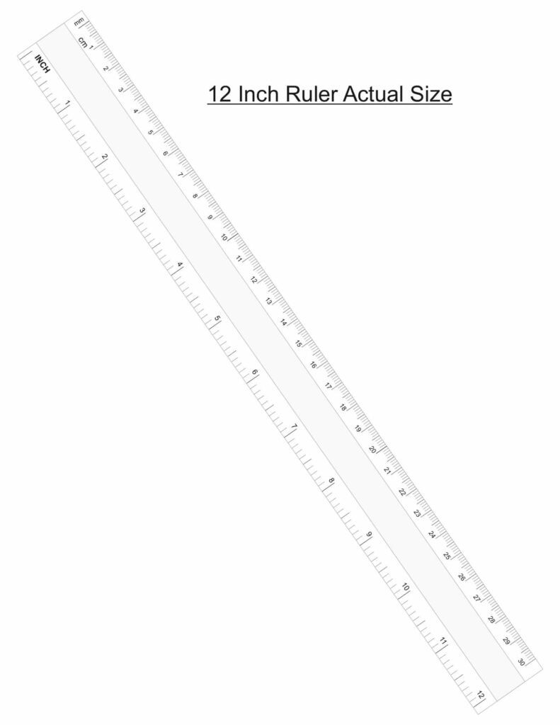 Printable 12 Inch Ruler Actual Size