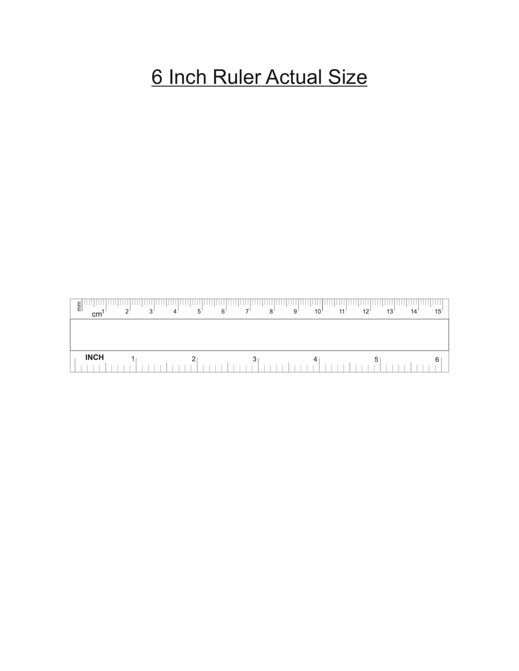 Printable 6 Inch Ruler Actual Size Template - Advance Glance