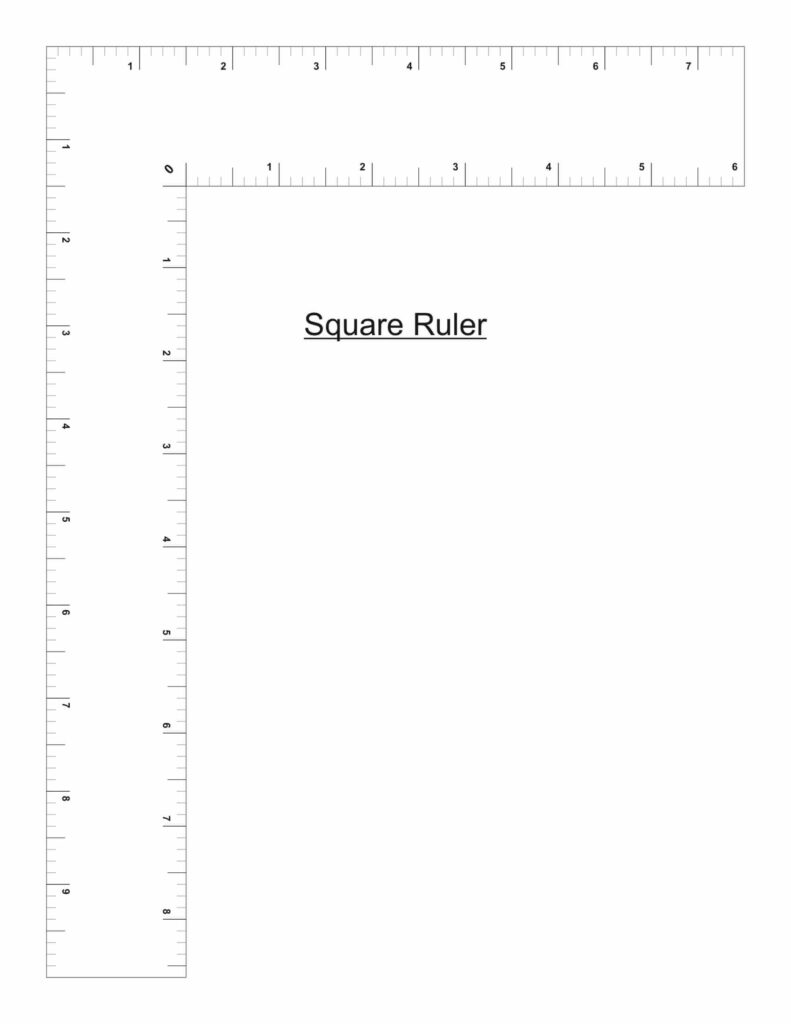 Printable Square Ruler