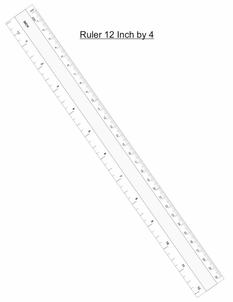 Ruler 12 Inch By 4
