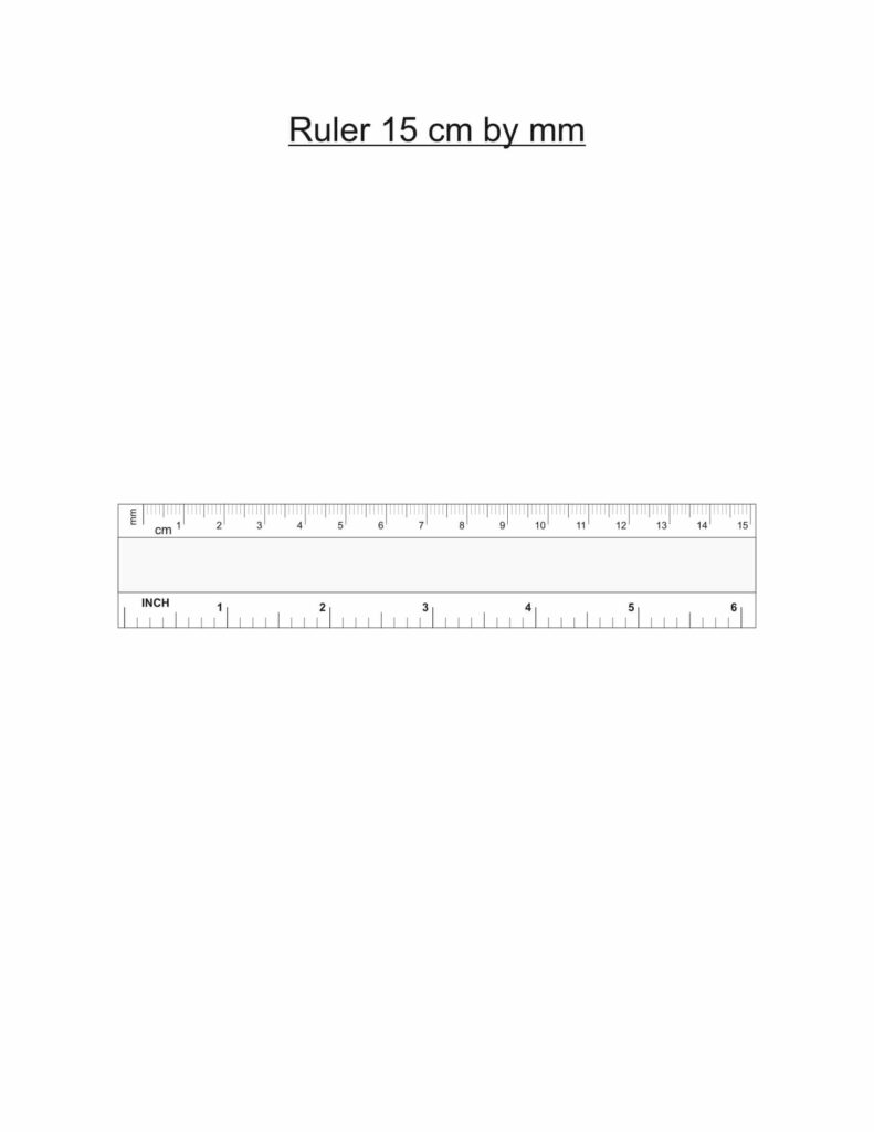 Ruler 15 cm by mm