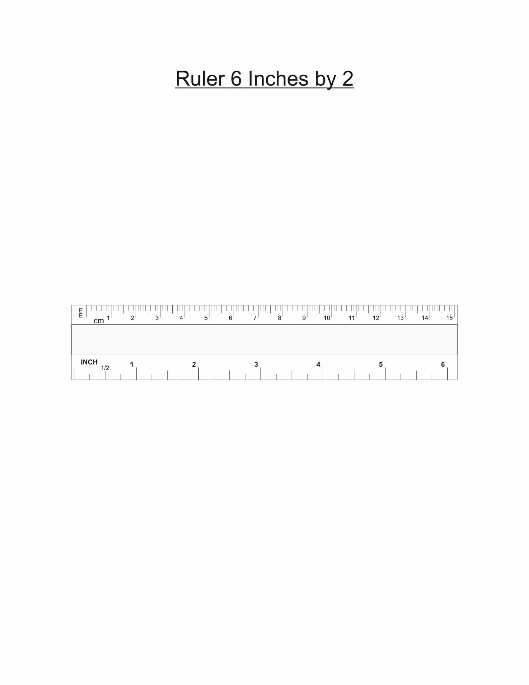 Ruler 6-Inch By 8 With cm - Printable Ruler