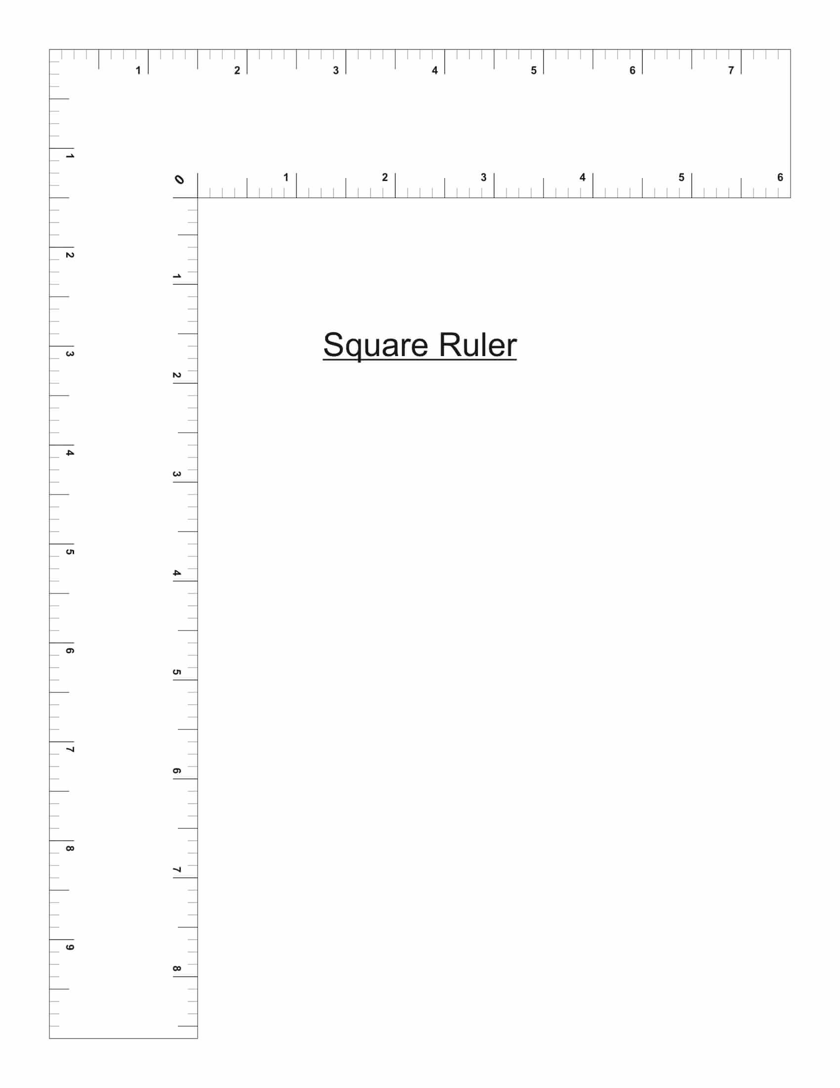 Printable Square Ruler Template - Advance Glance
