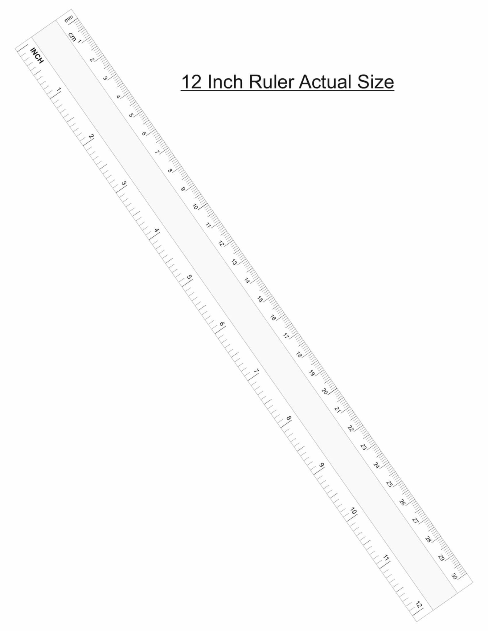 Printable 12 Inch Ruler