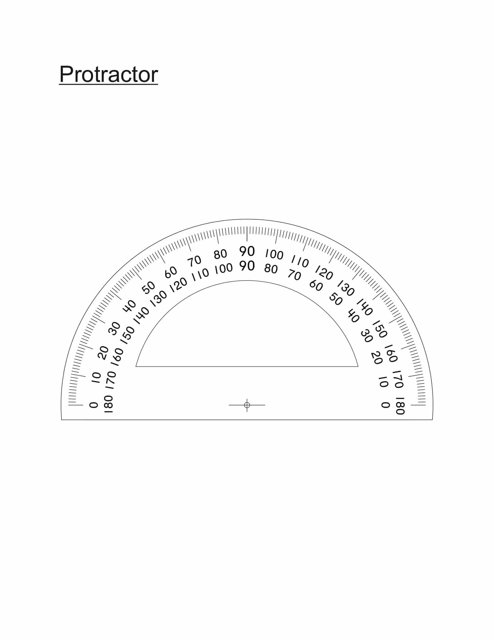 Printable Protractor Pdf Template - Advance Glance