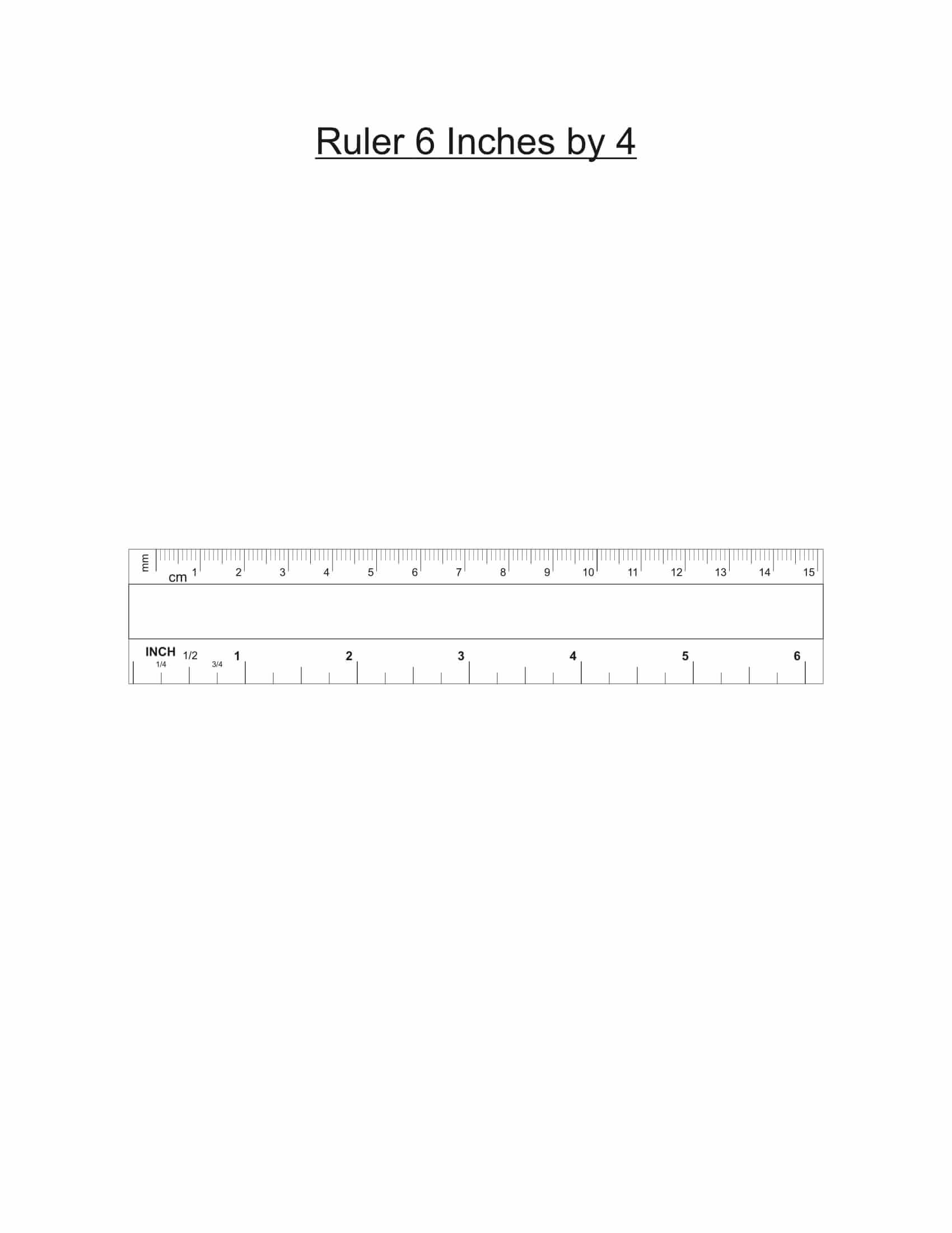 Ruler 6 Inch By 4 Printable Template Advance Glance